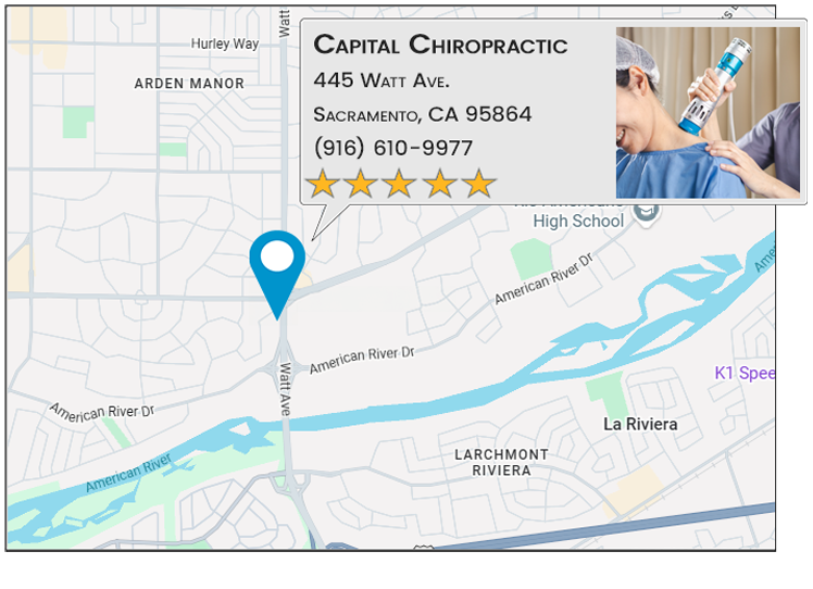 Capital Chiropractic's location on google map